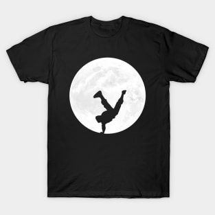 Breakdancer in Full Moon T-Shirt